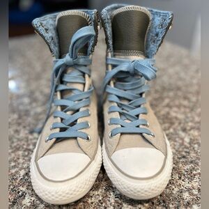 Unique High-Top Converse Sneakers, Size 6